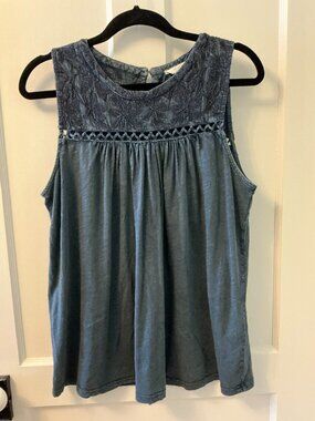 Lucky Brand embroidered top (large)
